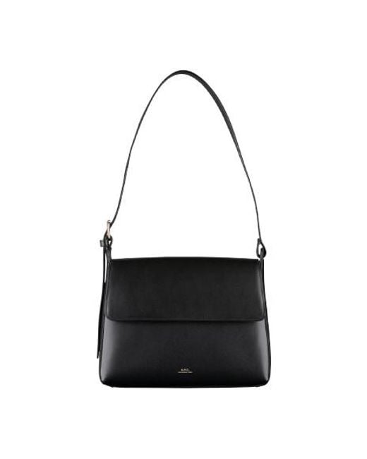 A.P.C. Black Ladies Noir Virginie Flap Bag