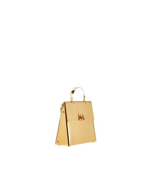 Ferragamo Metallic Ferragamo Trifolio Small Handbag