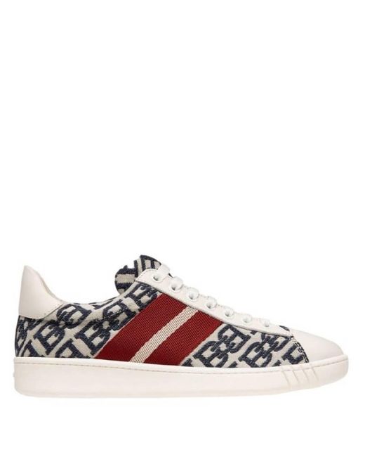 Bally Red Wiky Stripe Pattern Jacquard Sneakers, Brand Size 36.5 Us for men
