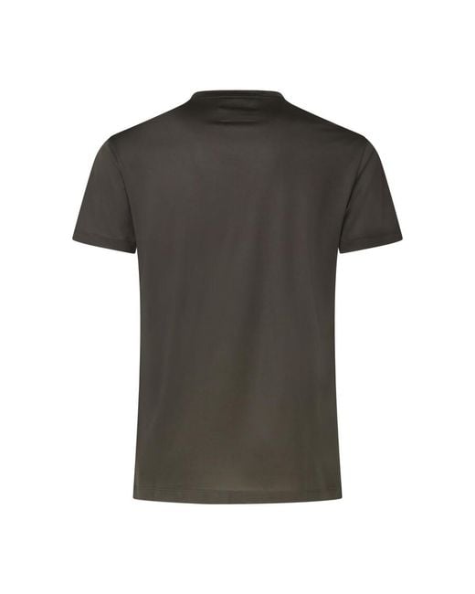 Emporio Armani Black Logo Print Lyocell-Blend T-Shirt for men