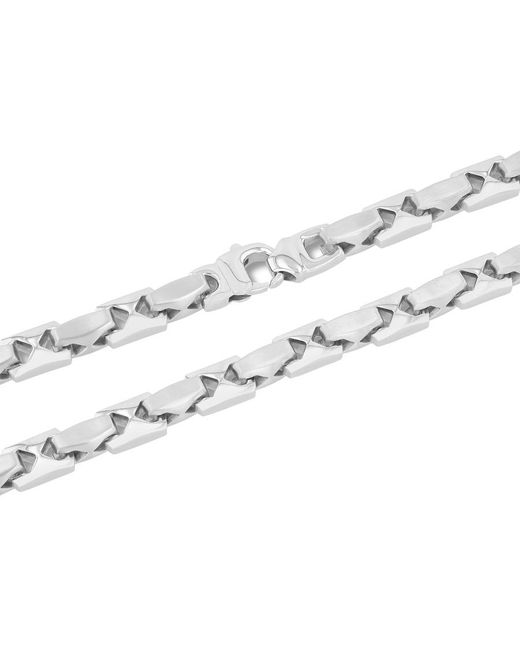Robert Alton Metallic Stainless Steel 24' Inch Mariner Link Chain for men