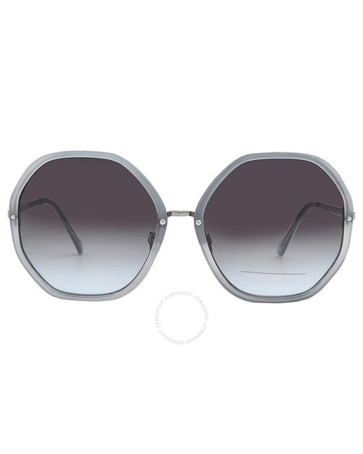 Skechers Gray Gradient Geometric Sunglasses Se6186 92w 60