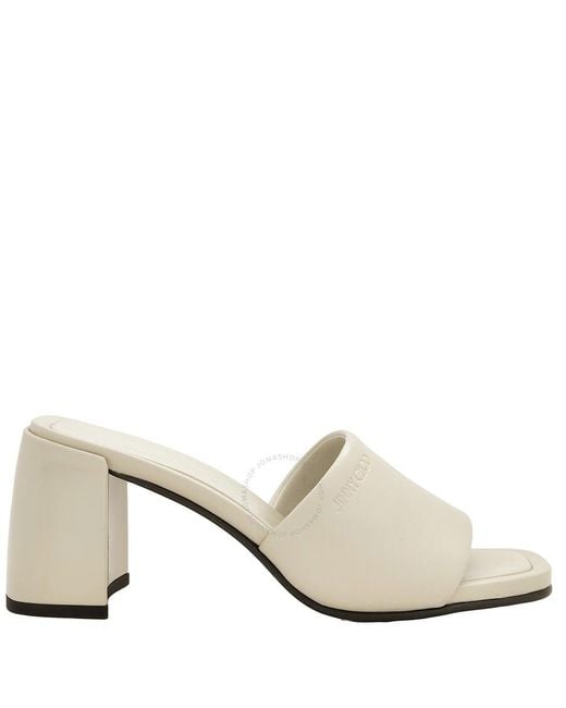 Jimmy Choo Natural Lena 70 Leather Sandals