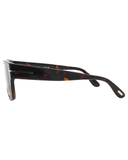 Tom Ford Dunning Brown Square Sunglasses Ft0907 52e 55 for men