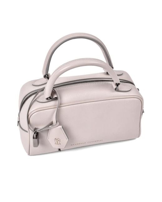 Brunello Cucinelli Pink Light Leather Bag