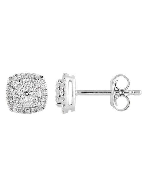Brilliant Diamond Metallic 1/3 Carat Lab Grown Halo Diamond Stud Earrings