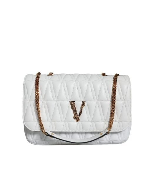 Versace White Mini Nappa Leather Crossbody Shoulder Bag Aos
