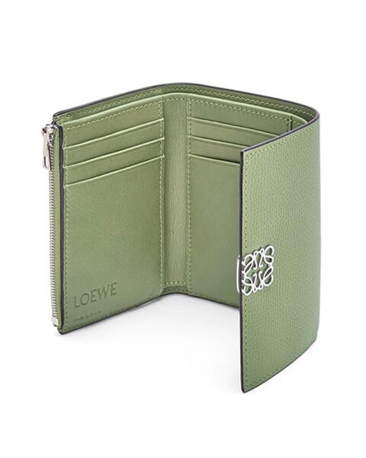 Loewe Green Anagram Small Vertical Wallet