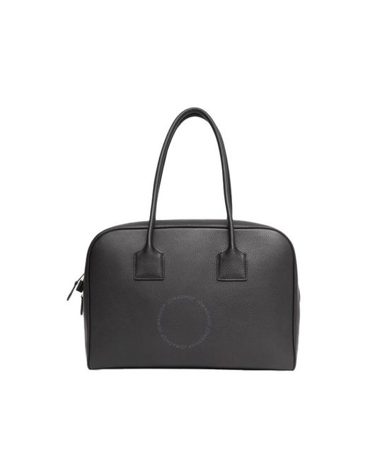 Burberry Black Large Leather Half Cube Bag