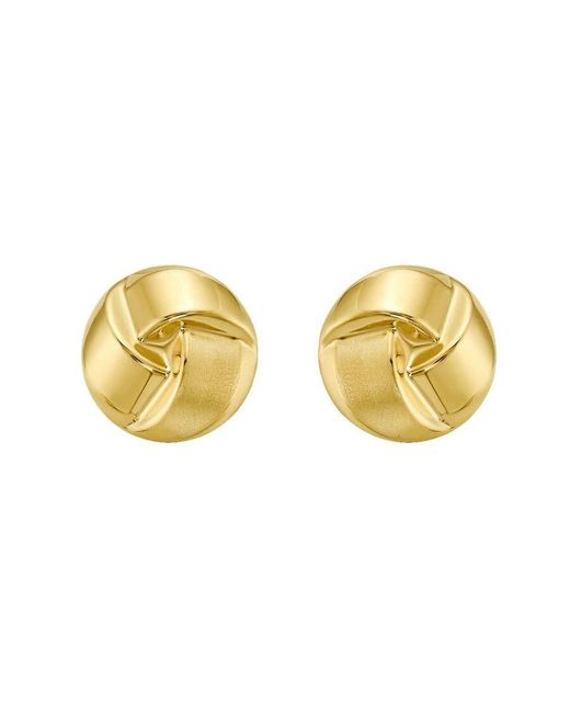 Tresorra Yellow 14K Large Fancy Knot Stud Earrings