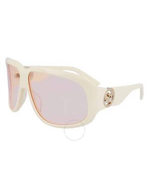 Longchamp White Rose Oversized Sunglasses Lo736s 109 67