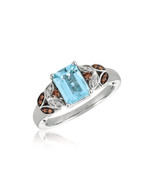 Le Vian Blue Ladies Sea Aquamarine Rings Set for men