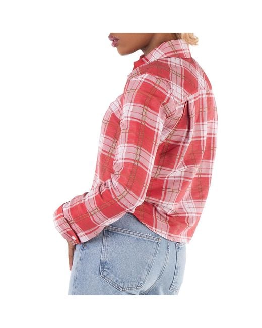 Loewe Red Check Pattern Long-Sleeved Shirt, Brand Size 34