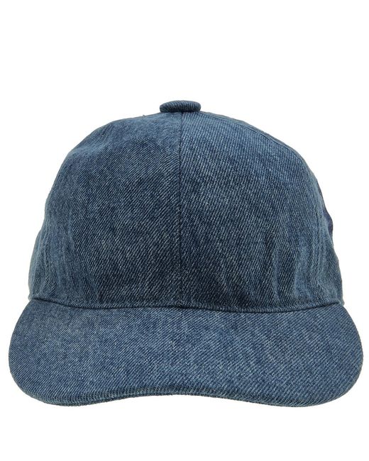 Van Palma Blue Palm Tree Embroidered Denim Baseball Cap