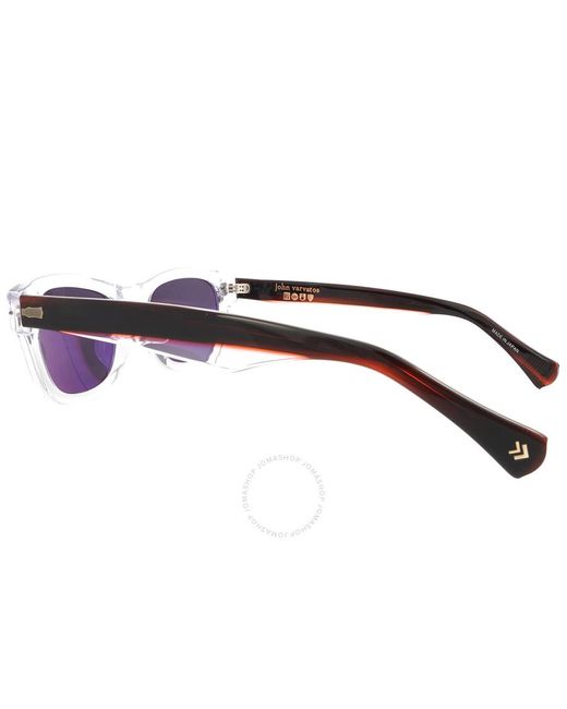 John Varvatos Purple Square Sunglasses V538 Cry 52 for men