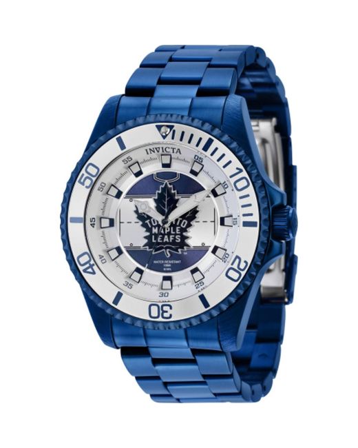 Invicta Nhl Toronto Maple Leafs Quartz Silver Dial Watch in Blue for Men |  Lyst UK