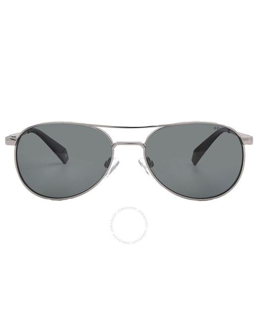 Polaroid Black Polarized Pilot Sunglasses