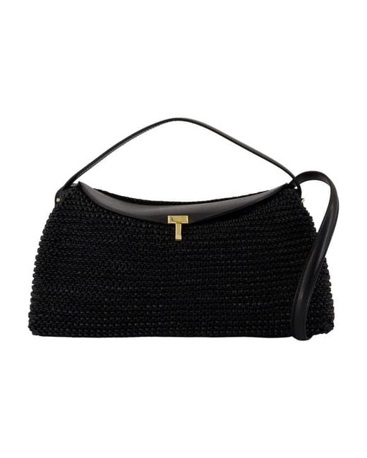 Totême  Black T-Lock Top Handle Bag