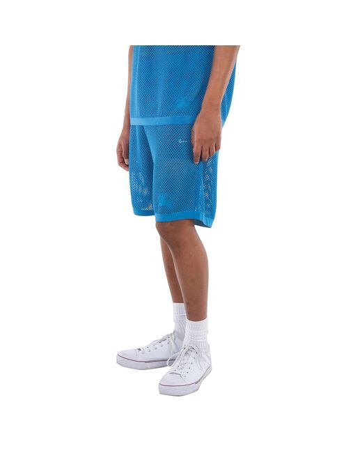 Burberry Blue Rory Ekd Mesh Shorts for men