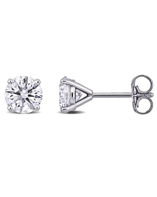 Created Forever Metallic 2 1/2Ct Tw Lab-Grown Diamond Solitaire Stud Earrings