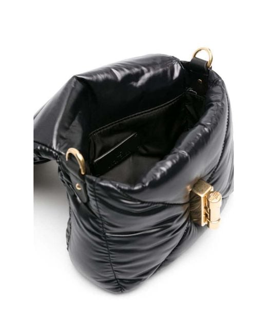 Moncler Black Puf Twist-Lock Mini Crossbody Bag Shoulder
