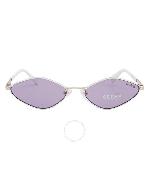 Guess Purple Violet Geometric Sunglasses Gu8234 33y 57