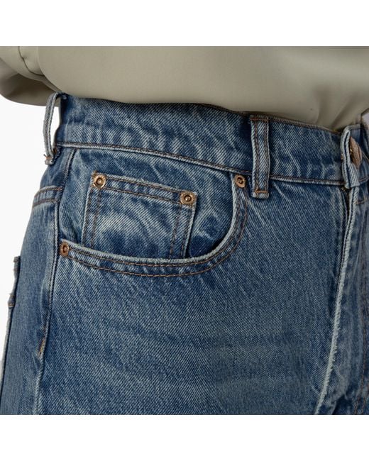 Zimmermann Blue Illustration Barrel Cotton Denim Jeans