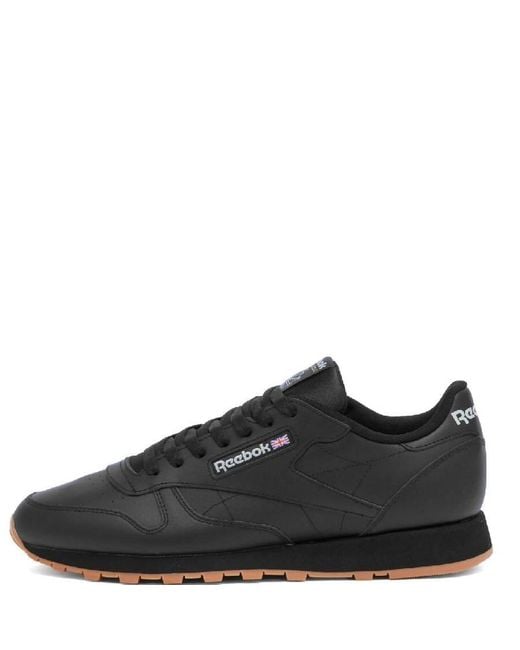 Reebok Black Classic Leather Retro Style Sneakers for men