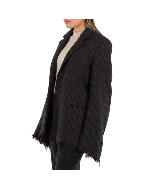 J.W. Anderson Black Ladies Distressed-Effect Blazer for men
