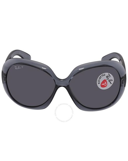 Ray-Ban Blue Jackie Ohh Ii Transparent Grey Butterfly Sunglasses