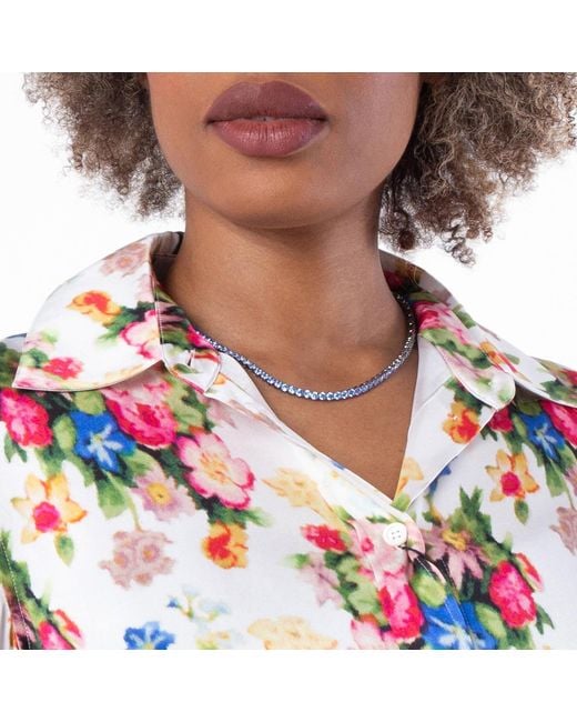 Swarovski Blue Matrix Crystal Necklace