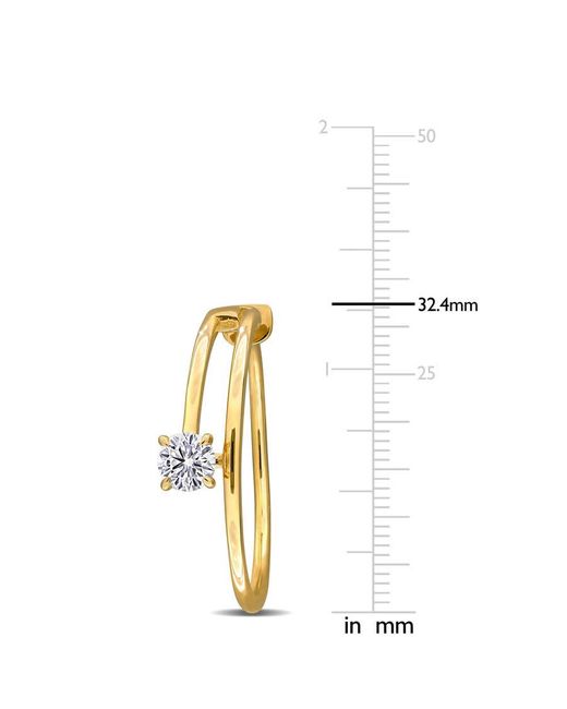 Created Forever Metallic 1 3/8 Ct Lab Grown Diamond Tw Hoop Earrings 14K