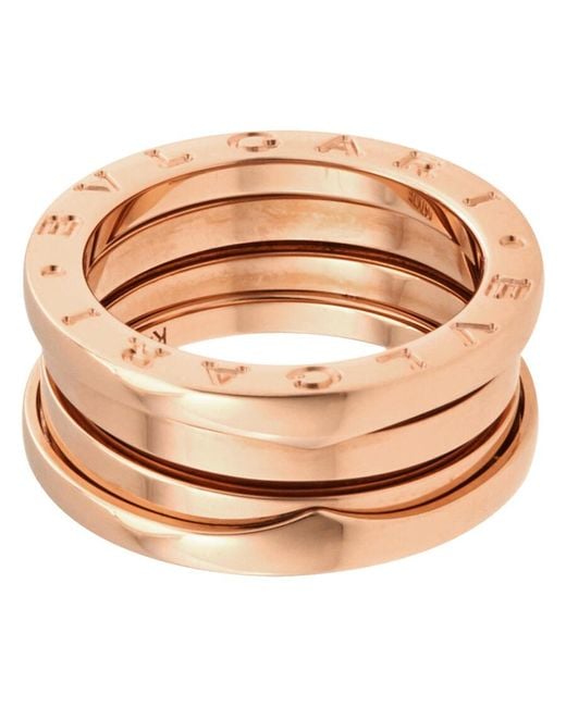 BVLGARI Metallic 18 Kt Rose B.Zero1 Three-Band Ring