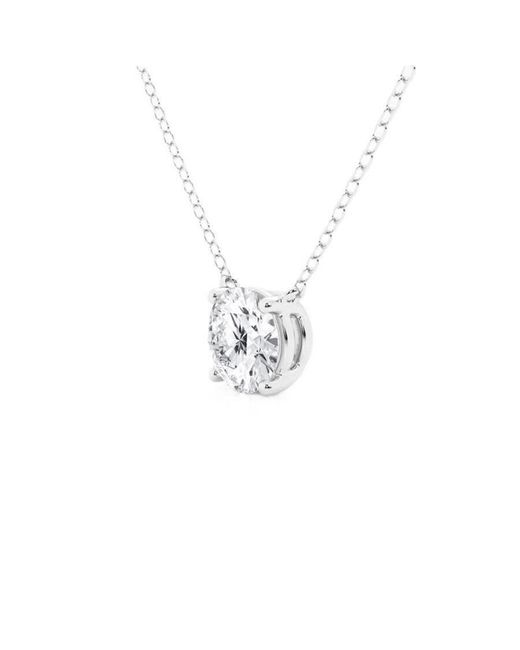 Brilliant Diamond Metallic 1 1/2 Carat Round Solitaire Lab Grown Diamond Pendant