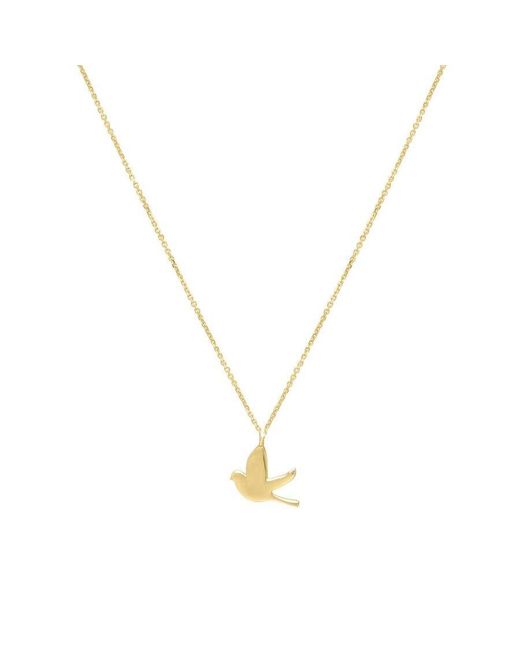 Tresorra Metallic 14K Dove Pendant Necklace