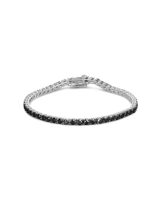 Haus of Brilliance White 925 Sterling 8.0 Cttw 4-Prong Set Treated Round-Cut Diamond Classic Tennis Bracelet