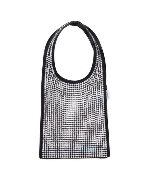 Coperni Black Rhinestone-Embellished Shoulder Bag for men