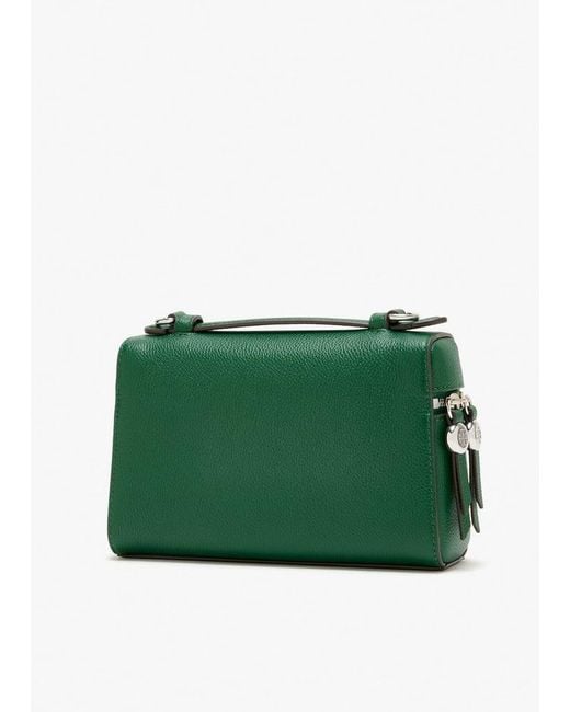 Tory Burch Green Slim Romy Leather Top Handle Bag