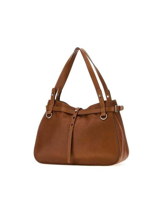 Miu Miu Brown Caramel Leather Shopping Bag Cognac Borse A Mano
