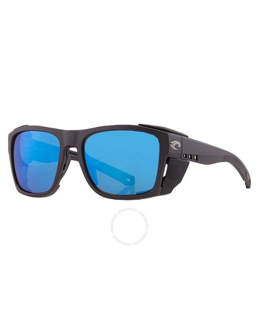 Costa Del Mar King Tide 6 Blue Mirror Polarized Glass Wrap Sunglasses 6s9112 911201 58 for men