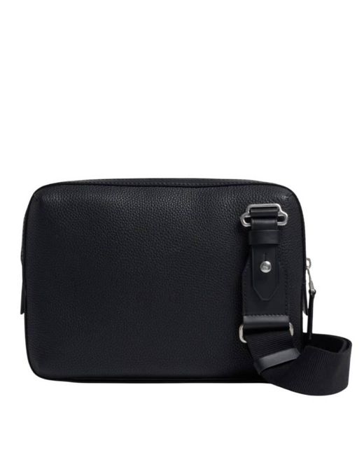 dunhill Men's Black 1893 Harness City Leather Messenger Bag