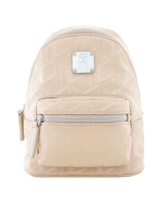 MCM Natural Mini Stark Bebe Boo Backpack