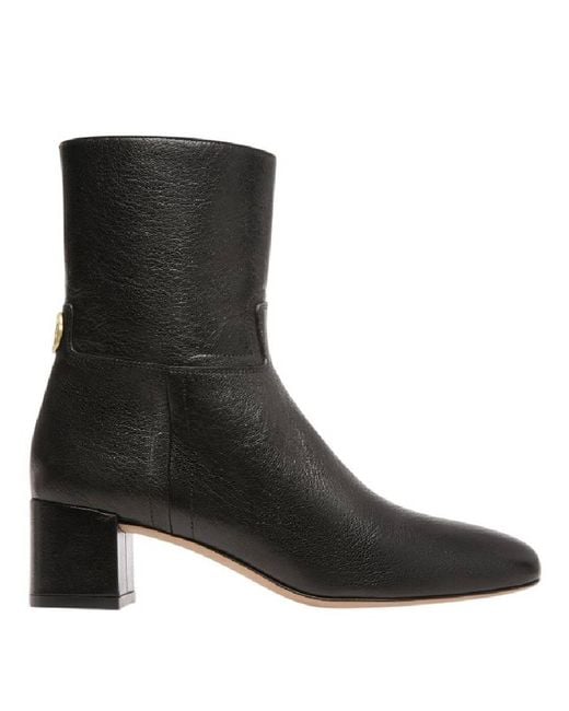 Bally Black Daily Emblem Otavine Leather Boots, Brand Size 37 Us