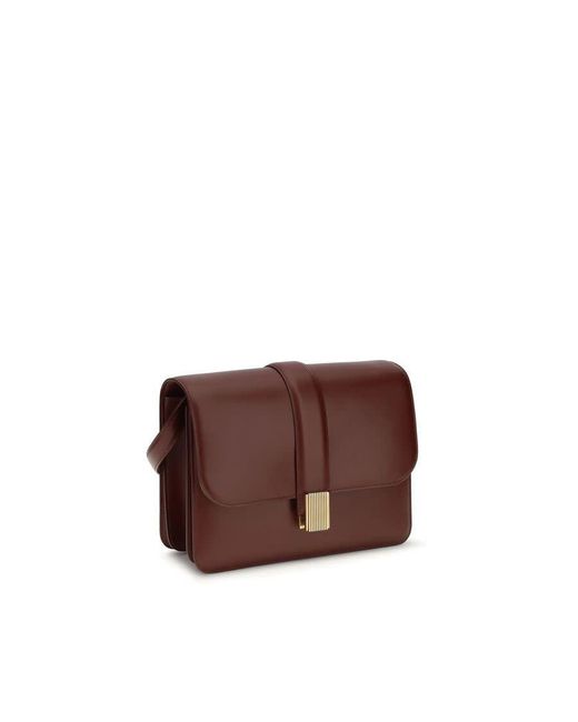 Khaite Brown Blake Shoulder Bag Bordeaux