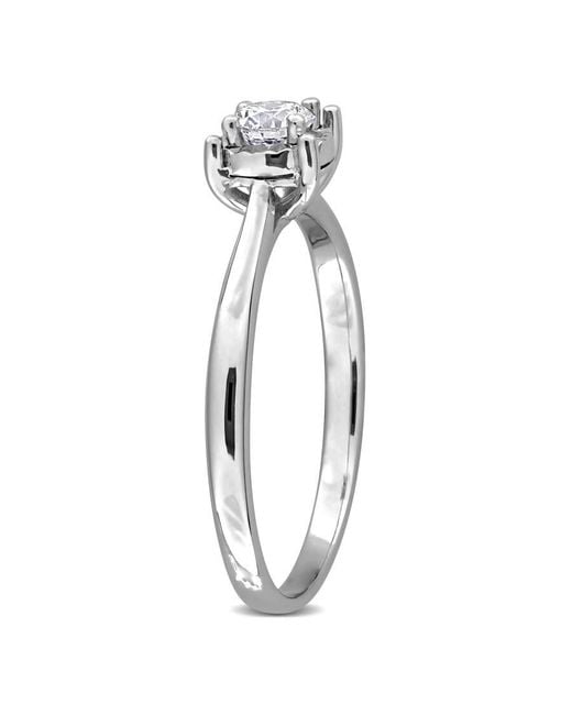 Created Forever Metallic 1/4Ct Tw Lab Grown Diamond Enagement Ring