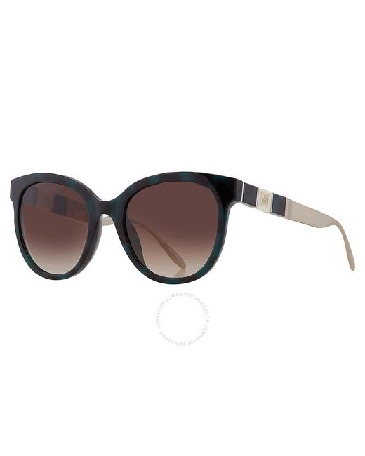 Carolina Herrera Brown Grey Oval Sunglasses Shn621m 0921 52