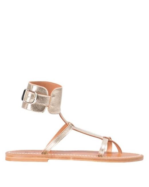 K. Jacques Brown Ankle Bracelet Caravelle Flat Sandals, Brand Size 38 (Us