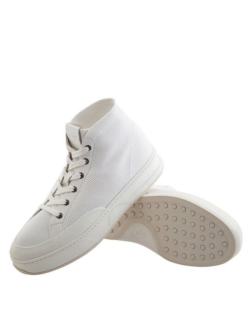 Tod's White Knit High-top Sneakers for men