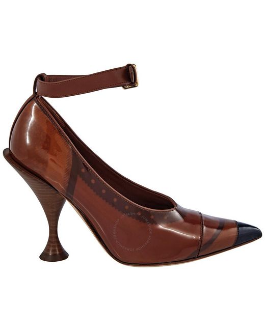 Burberry Brown Evan 10 Pointed-toe Court Pumps
