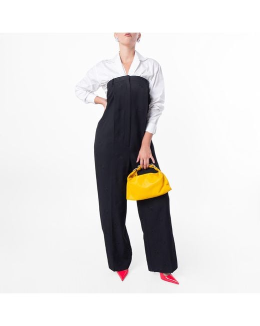 Burberry Black Ekd Embroidered Tailored Jumpsuit, Brand Size 8 (Us